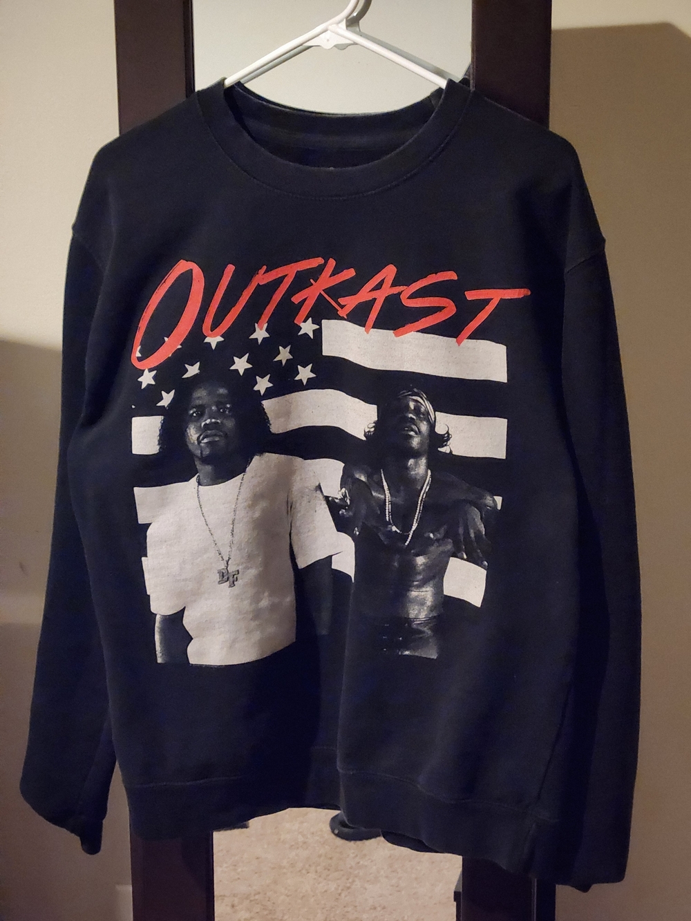 OutKast Graphic Black Crewneck Sweater Medium
